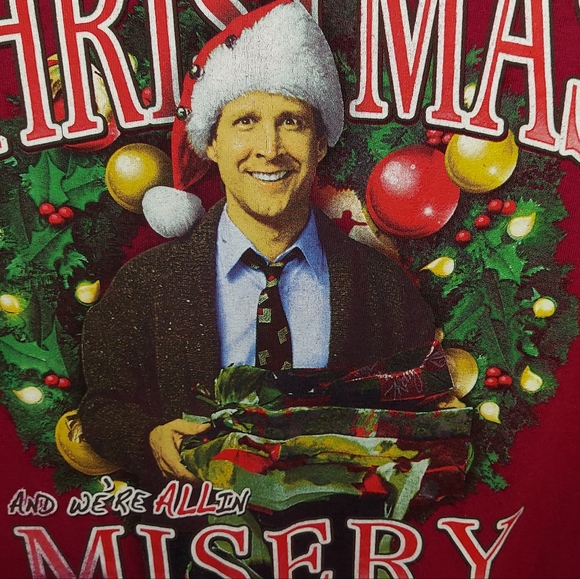 Mens Christmas Vacation Red T-Shirt Size Large - Picture 4 of 8